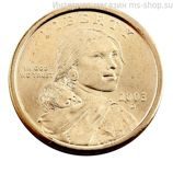 Монета США 1 доллар "Сакагавея. Парящий орёл", AU, D, 2003