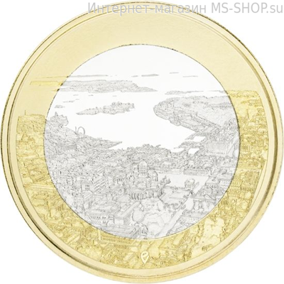 Монета Финляндии 5 Евро "Национальные пейзажи Финляндии. Маритиме-Хельсинки", AU, 2018