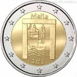 Монета Мальты 2 евро "Культурное наследие", AU, 2018