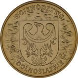 Монета Польши 2 Злотых, "Нижнесилезское воеводство" AU, 2004