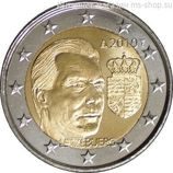 Монета 2 Евро Люксембург  "Герб Великого герцога Люксембурга" AU, 2010 год