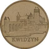 Монета Польши 2 Злотых, "Квидзын" AU, 2007