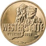 Монета Польши 2 Злотых, "Сентябрь 1939 — Вестерплатте" AU, 2009