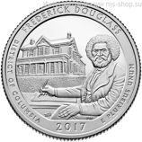 Монета США 25 центов "37-ой национальное историческое место Фредерика Дугласа, Округ Колумбия", D, AU, 2017