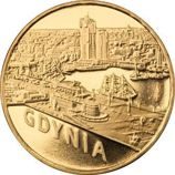 Монета Польши 2 Злотых, "Гдыня" AU, 2011