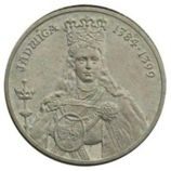 Монета Польши 100 злотых, "Ядвига (1384-1399)" AU, 1988