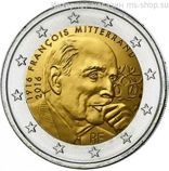 Монета Франции 2 Евро 2016 год "100 лет со дня рождения и 20 лет со дня смерти французского политика Франсуа Мориса Адриана Мари Маттерана", AU