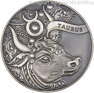 Монета Беларуси 1 рубль "Зодиакальный гороскоп. Телец (Taurus)", AU, 2014