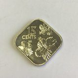 Монета Багамских островов 15 центов, новый дизайн 2018