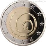 Монета Словении 2 Евро "800 лет с первого посещения пещеры Постойнска-Яма" AU, 2013 год