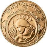 Монета Польши 2 Злотых, "1 злотый 1924 года" AU, 2004