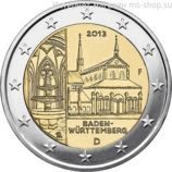 Монета Германии 2 Евро "Федеральные земли Германии Баден-Вюртемберг" AU, 2013 год