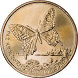 Монета Польши 2 Злотых, "Махаон" AU, 2001