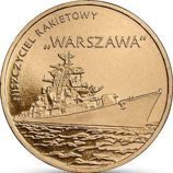 Монета Польши 2 Злотых, "Ракетный эсминец "Варшава"" AU, 2013