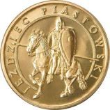 Монета Польши 2 Злотых, "Пястовский всадник" AU, 2006