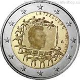 Монета Люксембурга 2 Евро 2015 год "30 лет флагу ЕС", AU