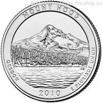 Монета США 25 центов "5-ый национальный лес Маунт Худ, Орегон", D, AU, 2010