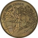 Монета Польши 2 Злотых, " 200-летие со дня рождения Павла Эдмунда Стшелецкого" AU, 1997