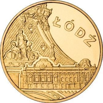 Монета Польши 2 Злотых, "Лодзь" AU, 2011