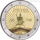 Монета Ирландии 2 Евро 2016 год "100 лет Пасхальному восстанию в Ирландии в Дублине в 1916 году", AU