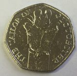 Монета Великобритании 50 пенсов "Мышонок портной из Глостера", AU, 2018
