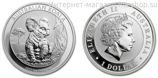 Монета Австралии 1 доллар "Коала" (серебро), AU, 2018