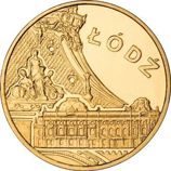 Монета Польши 2 Злотых, "Лодзь" AU, 2011
