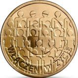 Монета Польши 2 Злотых, "50-летие Польского Общества Помощи Умственно Отсталым" AU, 2013
