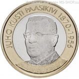 Монета Финляндии 5 Евро "Юхо Кусти Паасикиви. Президенты Финляндии", AU, 2017