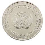 Монета Украины 5 гривен "Украина - непостоянный член Совета безопасности ООН", AU, 2016-2017