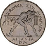 Монета Польши 2 Злотых, "Олимпийские игры в Атланте — 1996" AU, 1995