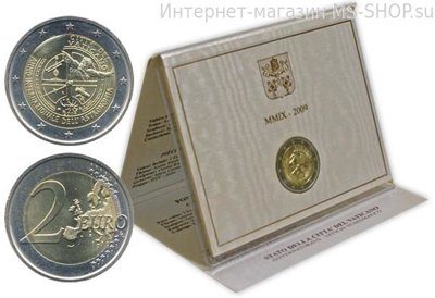 Монета 2 Евро Ватикана  "Международный год астрономии" AU, 2009 год