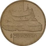 Монета Польши 2 Злотых, "Свидница" AU, 2007
