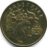 Монета Польши 2 Злотых, "Коляда" AU, 2001