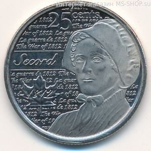 Монета Канады 25 центов "Лора Секорд", 2013