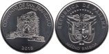 Монета Панамы 1/2 бальбоа "Монастырь Сан-Франциско", AU, 2018
