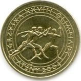 Монета Польши 2 Злотых, "XXVIII Олимпийские игры — Афины 2004" AU, 2004