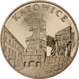 Монета Польши 2 Злотых, "Катовице" AU, 2010