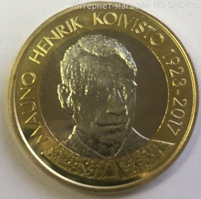 Монета Финляндии 5 евро "Мауно Койвисто", AU, 2018