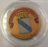 Монета России 10 рублей "Курск" (ЦВЕТНАЯ), АЦ, 2011, СПМД