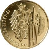 Монета Польши 2 Злотых, "15-летие Сената Польши" AU, 2004