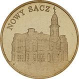 Монета Польши 2 Злотых, "Новы-Сонч" AU, 2006