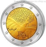 Монета Франции 2 Евро 2015 год "70 лет мира в Европе", AU
