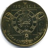 Монета Польши 2 Злотых, "750-летие Познани" AU, 2003