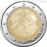 Монета 2 Евро Греции  "2500 лет Марафонской битве" AU, 2010 год