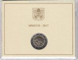 Монета 2 Евро Ватикана "1950-летие мученической смерти святых Петра и Павла" AU, 2017 год