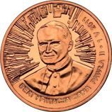 Монета Польши 2 Злотых, "Беатификация Иоанна Павла II — 1 мая 2011" AU, 2011