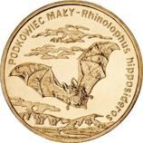 Монета Польши 2 Злотых, "Малый подковонос" AU, 2010