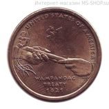 Монета США 1 доллар "Трубка мира", AU, P, 2011