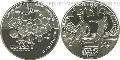 Монета Украины 5 гривен "Евро Киев" AU, 2011